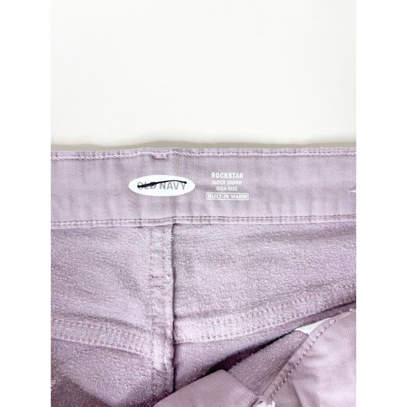Old Navy Sz 16 Built-in Warm Rockstar Super Skinny Brushed Lavender Purple Jean - Picture 9 of 9